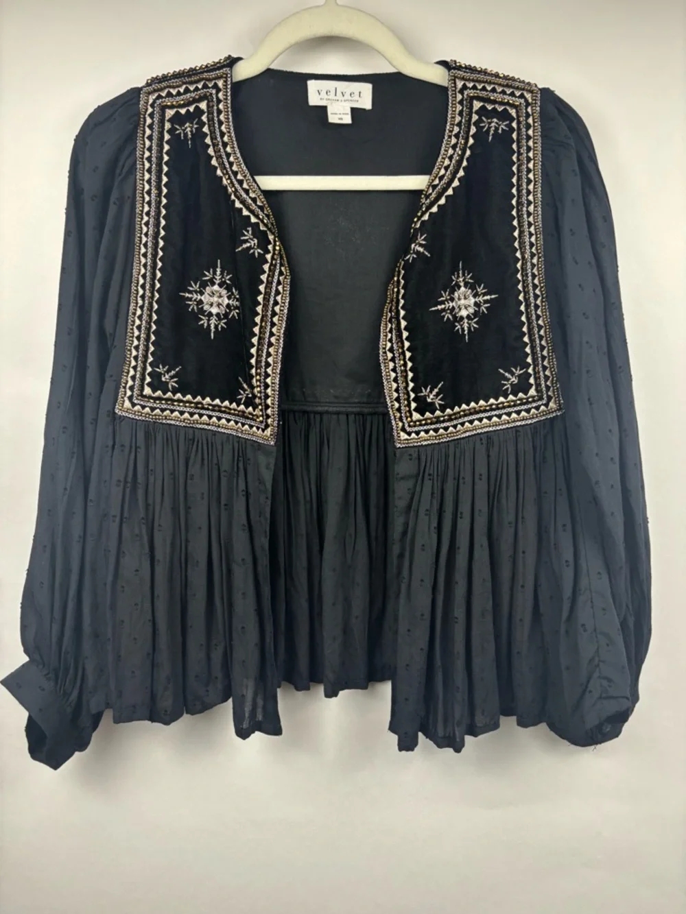 Velvet by Graham & Spencer details embroidered